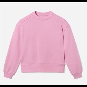 Everlane The Track Oversized Crew Sweatshirt pink XL